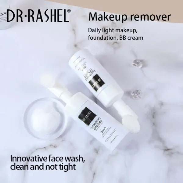 Dr Rashel 3-in-1 Cleansing Mousse Deep Cleaning Makeup Remover Cleanses And Exfoliates – 125ml