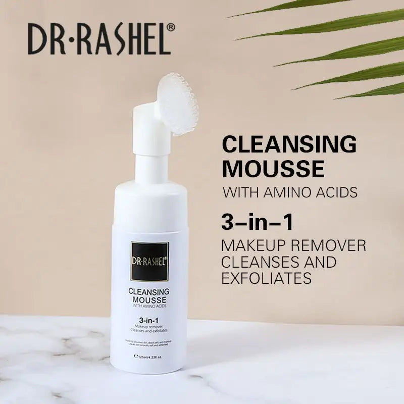 Dr Rashel 3-in-1 Cleansing Mousse Deep Cleaning Makeup Remover Cleanses And Exfoliates – 125ml