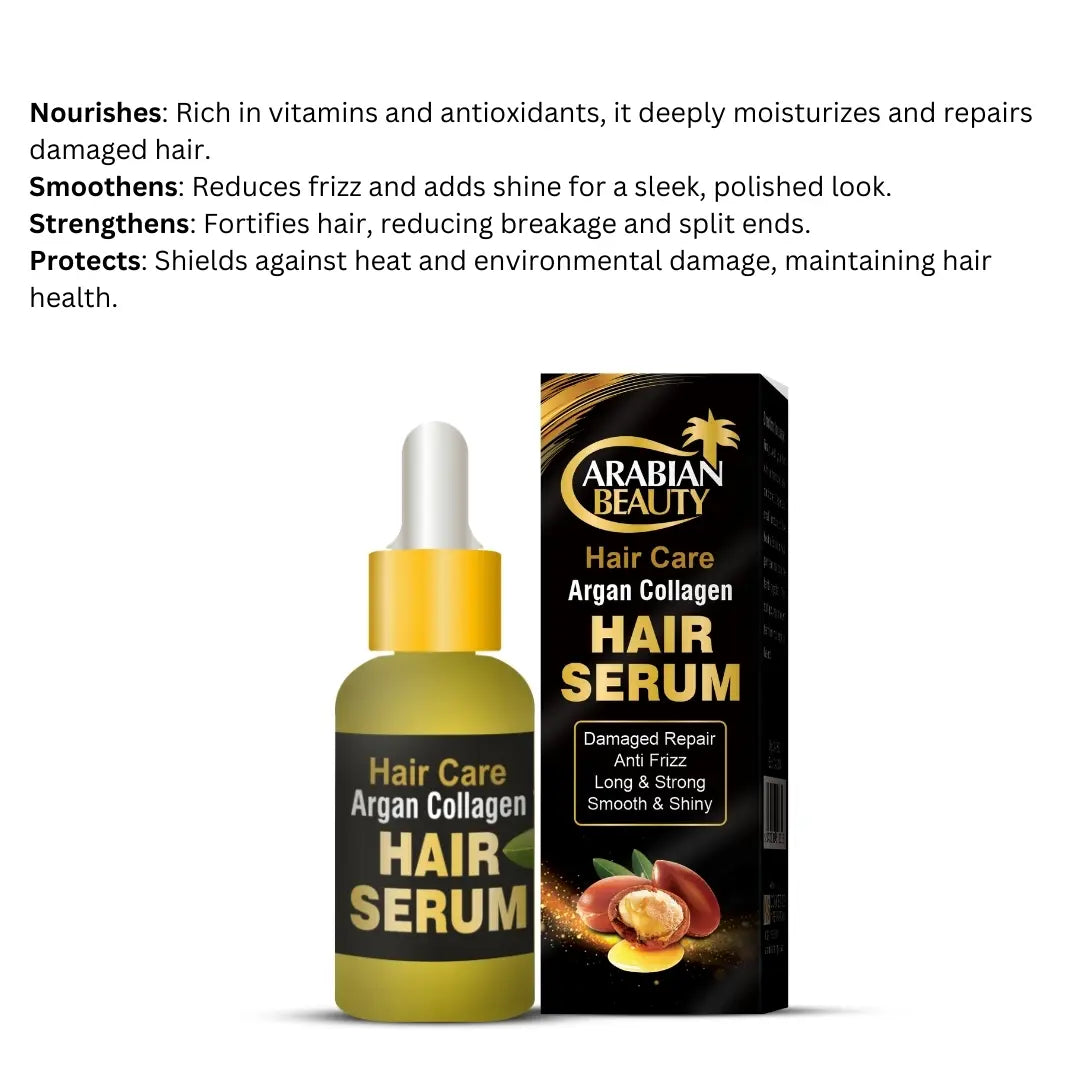 Arabian Beauty Argan Keratin Hair Serum - Transform Your Tresses with Shine and Smoothness