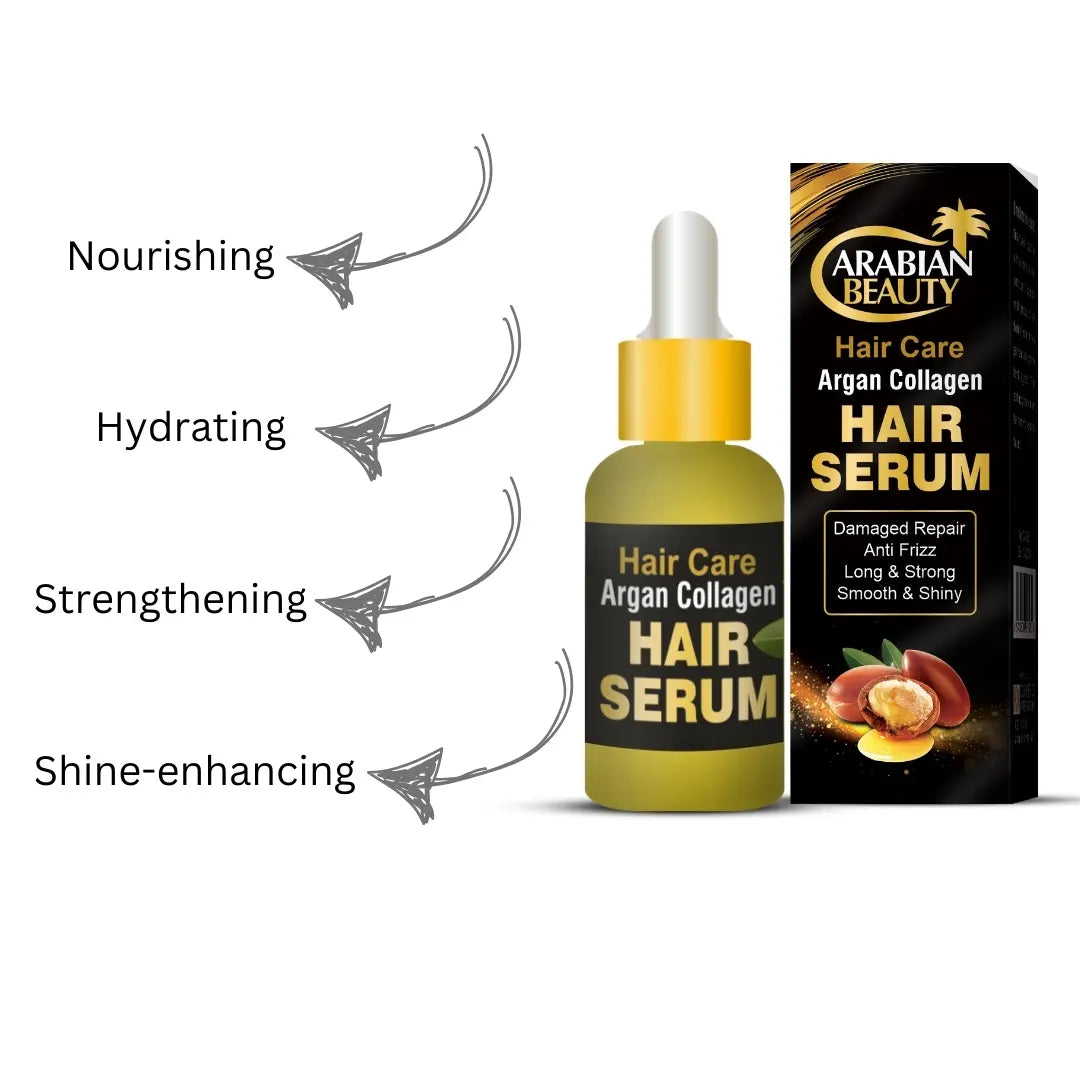 Arabian Beauty Argan Keratin Hair Serum - Transform Your Tresses with Shine and Smoothness