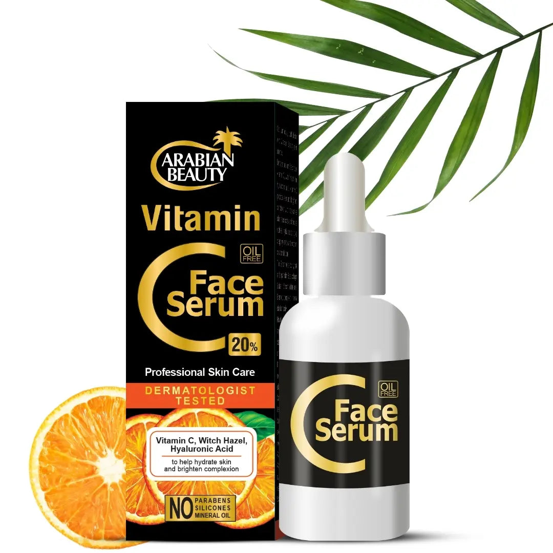 Arabian Beauty Vitamin C Face Serum with Hyaluronic Acid & Witch Hazel - Radiate Youthful Skin