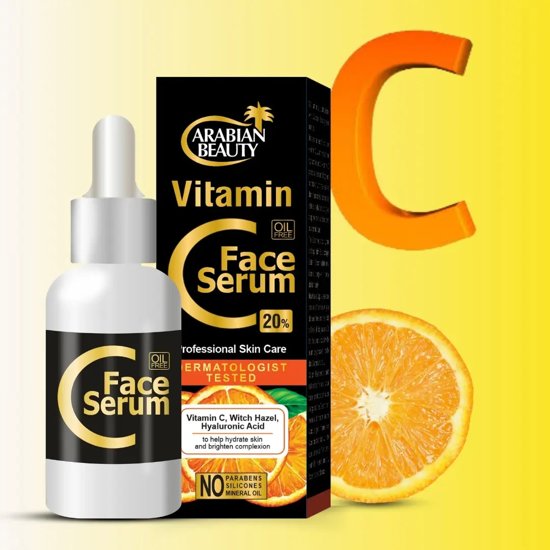 Arabian Beauty Vitamin C Face Serum with Hyaluronic Acid & Witch Hazel - Radiate Youthful Skin