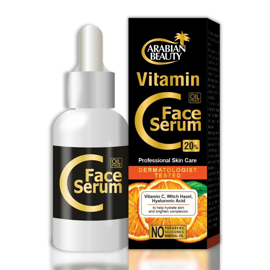 Arabian Beauty Vitamin C Face Serum with Hyaluronic Acid & Witch Hazel - Radiate Youthful Skin