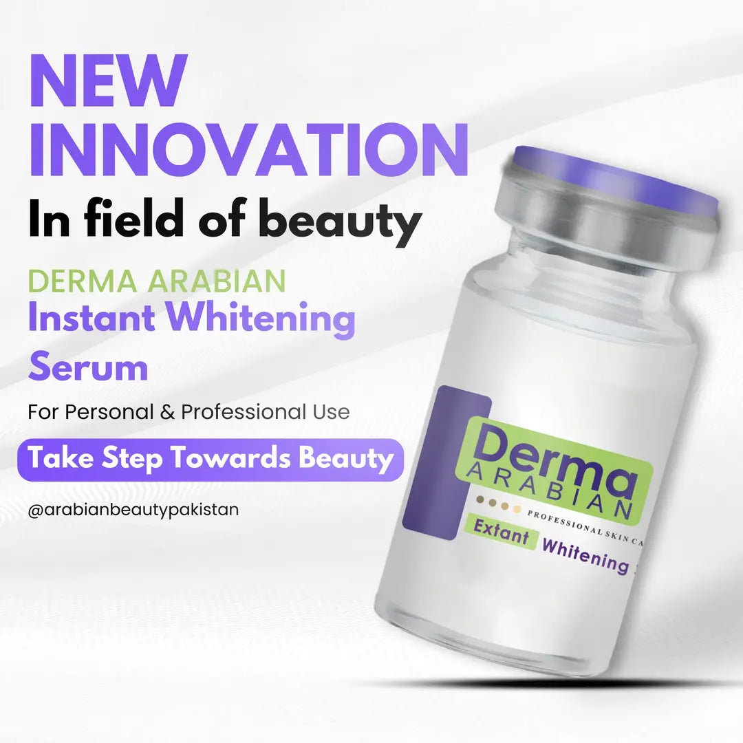 Derma Arabian Instant Whitening & Brightening Serum - Combat Dark Spots & Achieve Even Tone - Repair Wrinkles- Reduce Freckles