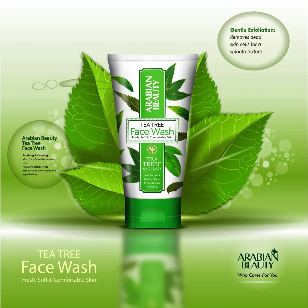 Arabian Beauty Tea Tree Face Wash 120ml - Pure Radiance in Every Wash